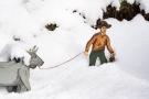 Pastore nella neve