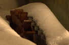 Notturna con neve particolare mulino